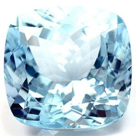 7.91 Carat Cushion Shape Aquamarine Gemstone