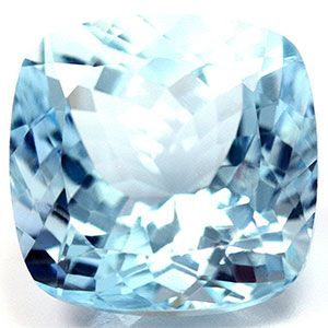 7.91 Carat Cushion Shape Aquamarine Gemstone