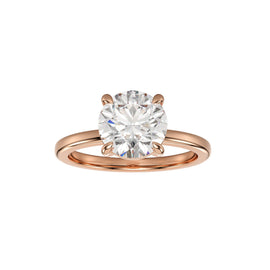 Celestia Round 4 Prong Solitaire Setting With 0.11 Carat Pear Shape