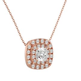 Emearld Classic Diamond Fine Halo Pendant with 0.5 carat Emerald diamond NA cut J color VS2 clarity