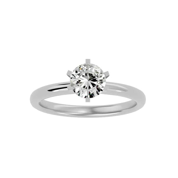 Testing 6 Prong Solitaire Engagement Ring High Dome Setting With 0.27 Carat Oval Shape Ruby Gemstone