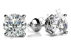 Bailey stud jewelry With 0.61 Carat Round Shape Lab Diamond
