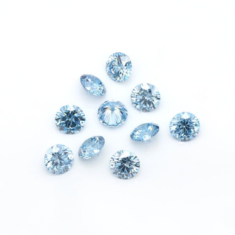 0.0161 ct avg Round Melee 1.55–1.59 mm VS BLUE Fancy_Intense Lab Grown Melee