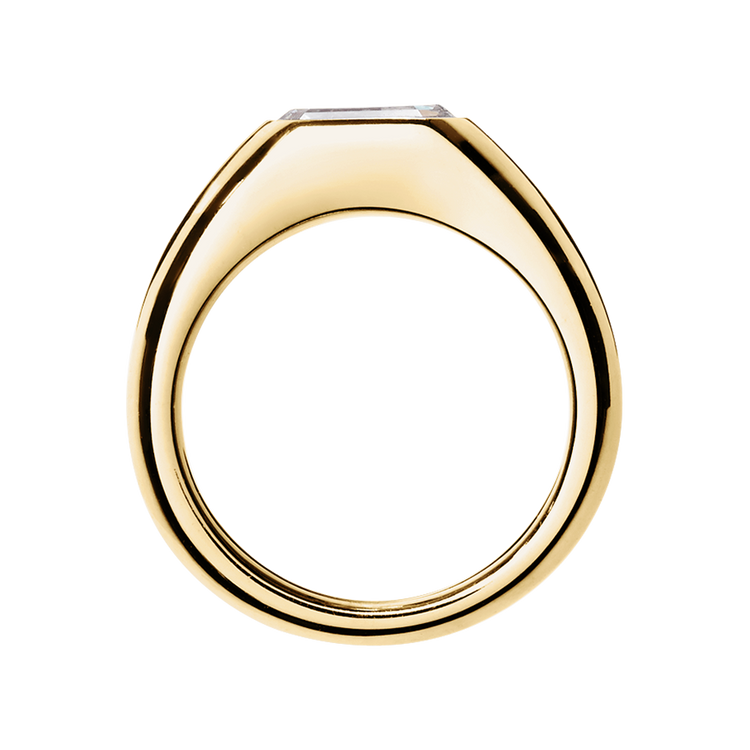 yellow gold - emerald