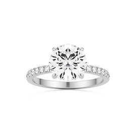 Celestia Round Solitaire Hidden Halo Setting With 0.2 Carat Round Shape