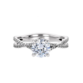 Classic Princess Cut Square Halo Engagement Ring Setting With 1.84 Carat Princess Shape Lab Grown Diamond