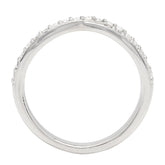 Criss Cross 14k White Gold Wedding Band; .50 CTW