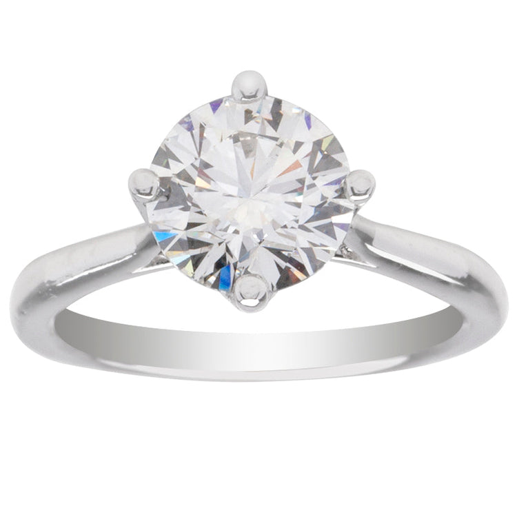 Tulip Crown Ring Mounting In 14K WG Tapered Setting