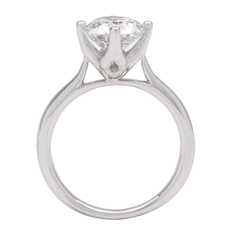 Tulip Crown Ring Mounting In 14K WG Tapered Setting