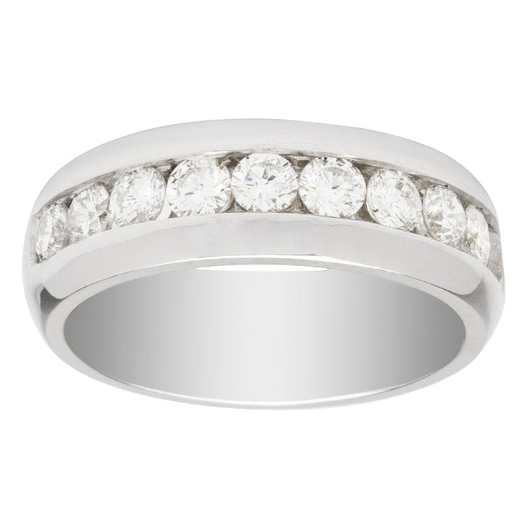 Maxwell Diamond Wedding Band 14k White Gold; 2.04 ctw
