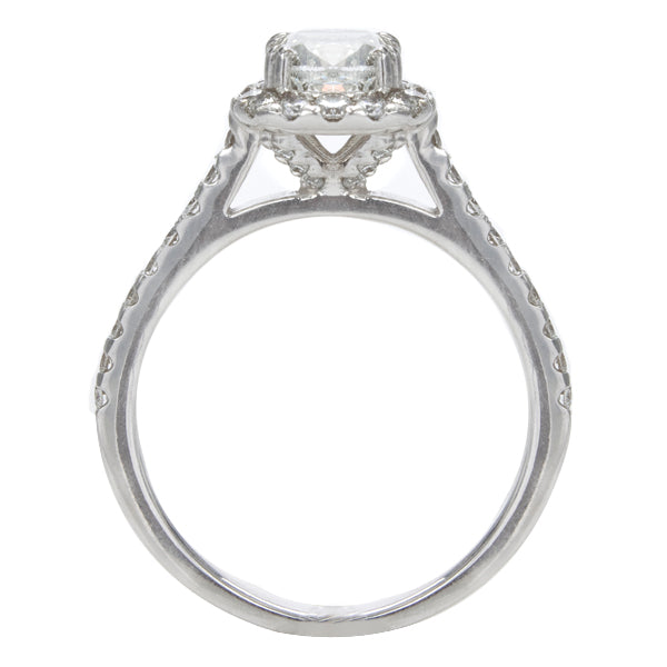 Larissa 14K Halo Engagement Ring; 1.60 ctw