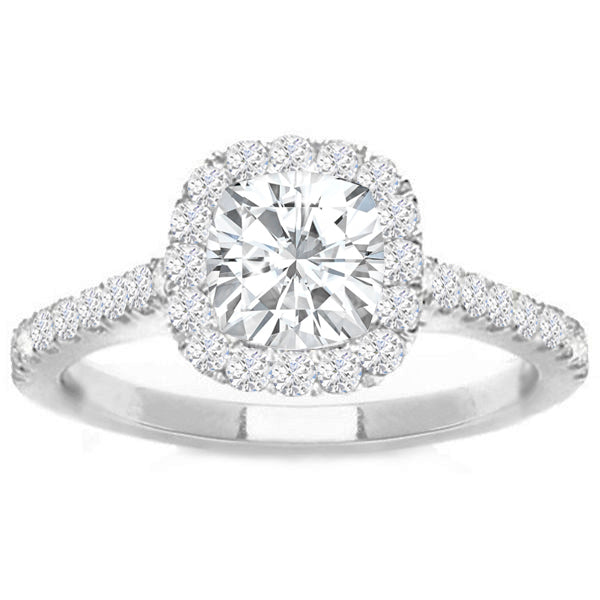 Larissa 14K Halo Engagement Ring; 1.60 ctw