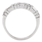 14K White Gold Baguette Diamond Band; .40 CTW