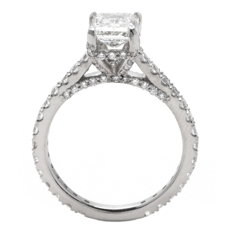 Radiant Diamond Engagement Ring Platinum; 2.80 CTW