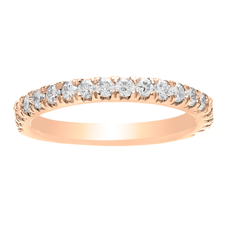 Wedding Band in 14K White Gold- Merinne; 0.60 ctw