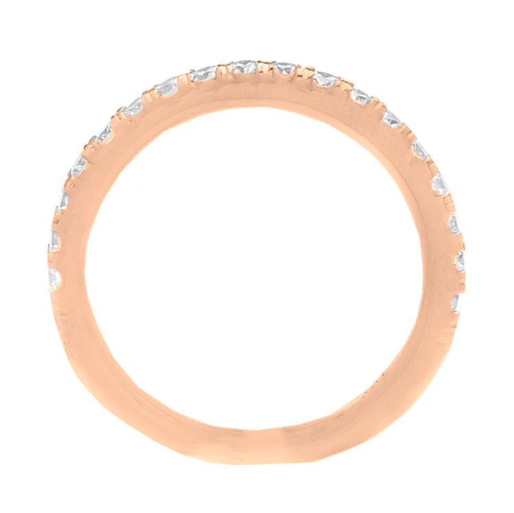 Wedding Band in 14K White Gold- Merinne; 0.60 ctw