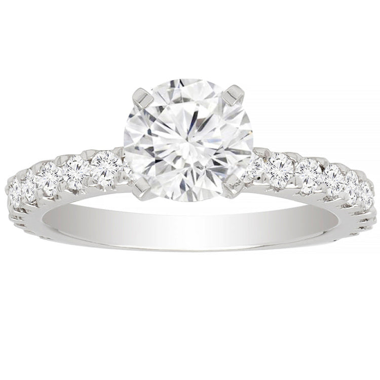 Kara Engagement Ring In 14K White Gold; 0.60 Ctw