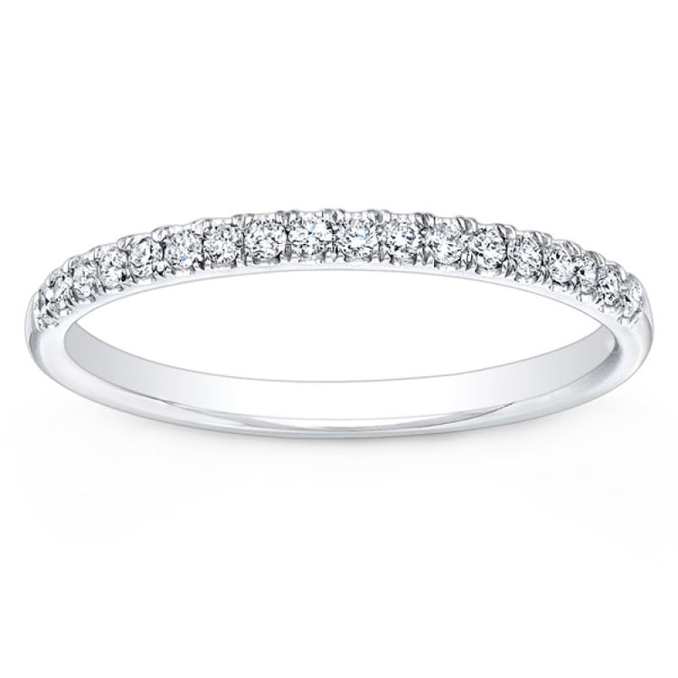 14k White Gold Diamond Band; 0.33 ctw