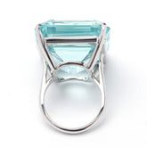 Aquamarine Ring in 14K White Gold; 54.07 CTW