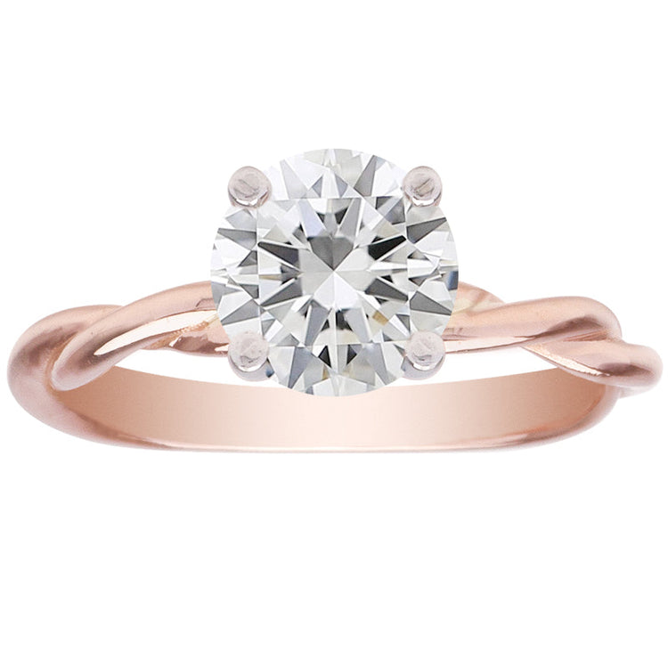 Intertwined Lovers Mounting 14K Rose Gold