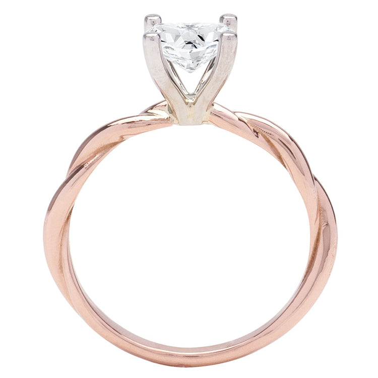Intertwined Lovers Mounting 14K Rose Gold