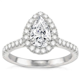 Delfina Diamond Engagement Ring in 14K White Gold; 0.50 ctw