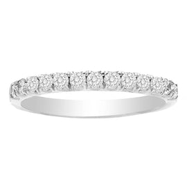 14K Gold Wedding Band; .38 ctw