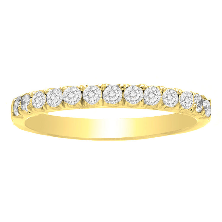 14K Gold Wedding Band; .38 ctw