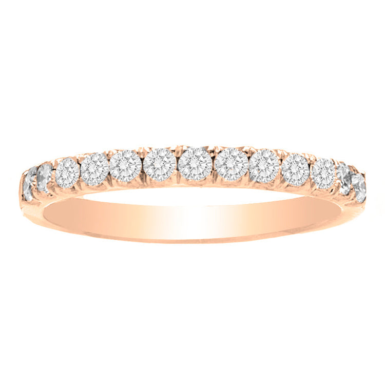 14K Gold Wedding Band; .38 ctw