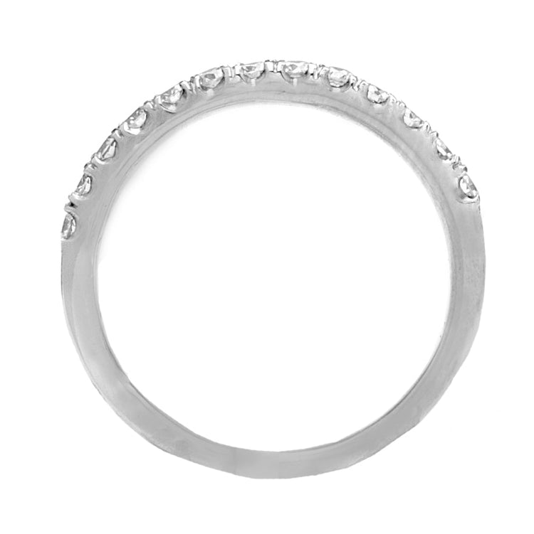 14K Gold Wedding Band; .38 ctw