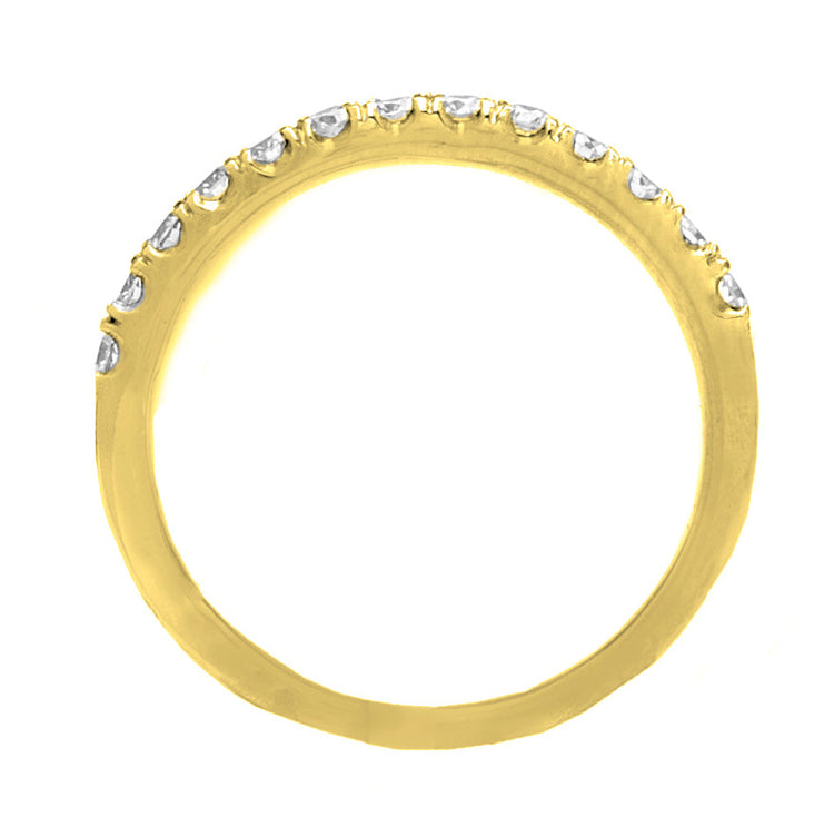 14K Gold Wedding Band; .38 ctw