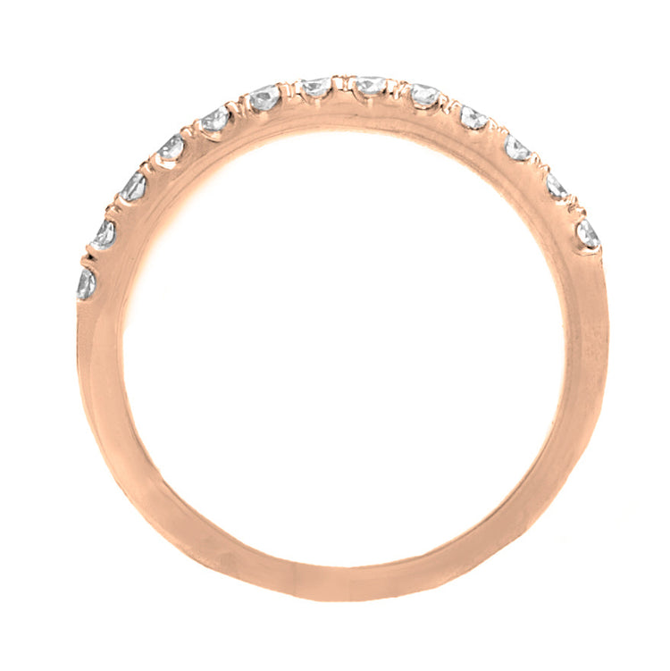 14K Gold Wedding Band; .38 ctw
