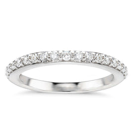 Abigail Diamond Wedding Band in 14K White Gold