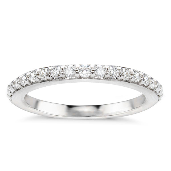 Abigail Diamond Wedding Band in 14K White Gold