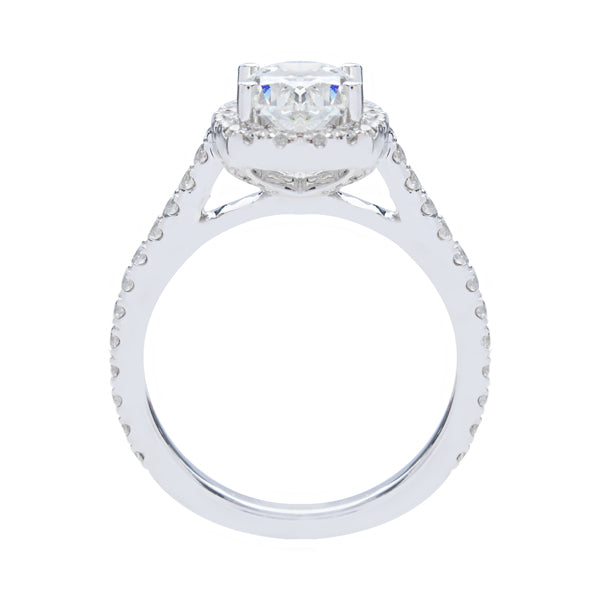Lilith Halo Oval shape Diamond Engagement Ring; .54 ctw