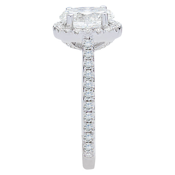Lilith Halo Oval shape Diamond Engagement Ring; .54 ctw