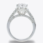 Annabelle Halo Diamond Engagement Ring in 14K White Gold; 0.90ctw