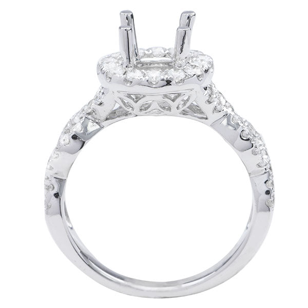 Riley Intertwined Halo Engagement Ring; 0.66ctw