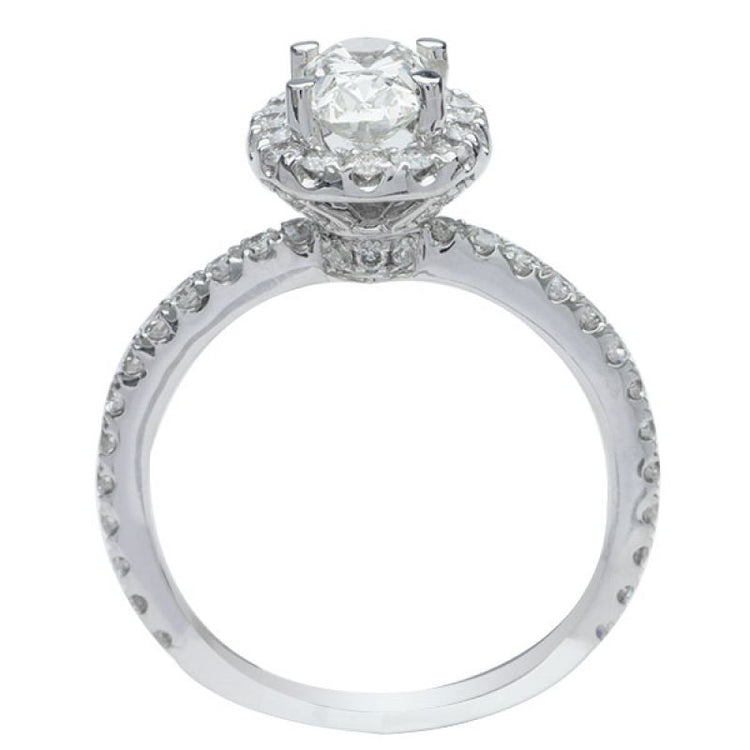 Sophia Oval Halo Engagement Ring in 14K White Gold: 0.70ctw