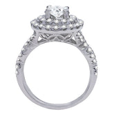 Ella Double Halo Diamond Engagement Ring; Diamond 1.00 ctw