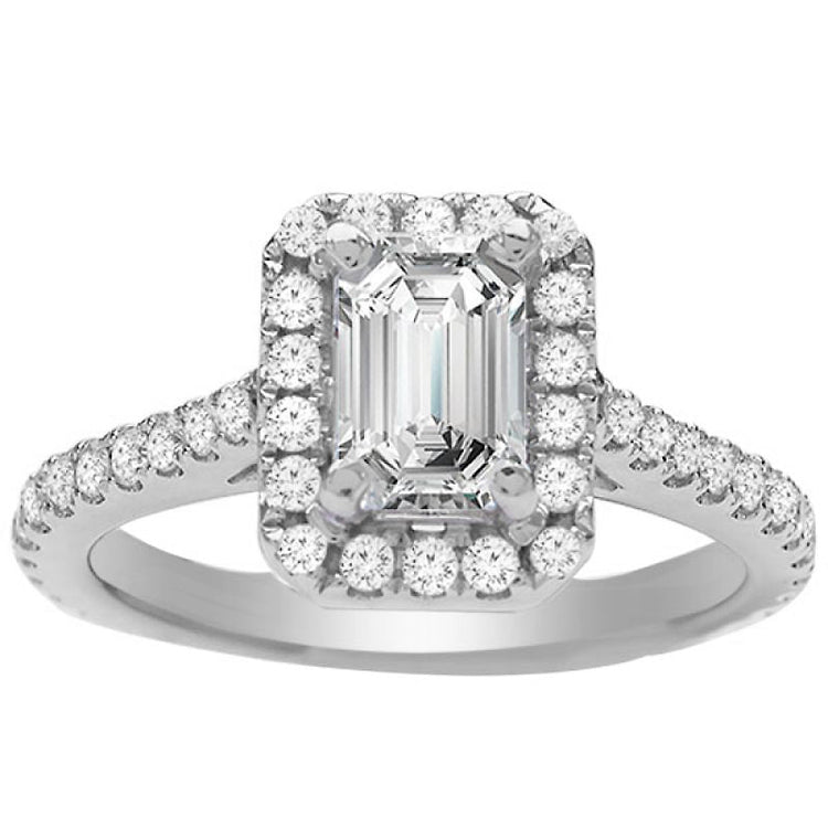 Kaylee Emerald Diamond Engagement Ring; 0.54