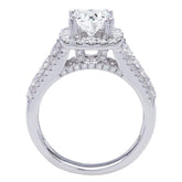 Ally Halo Diamond Engagement Ring; 0.90 ctw