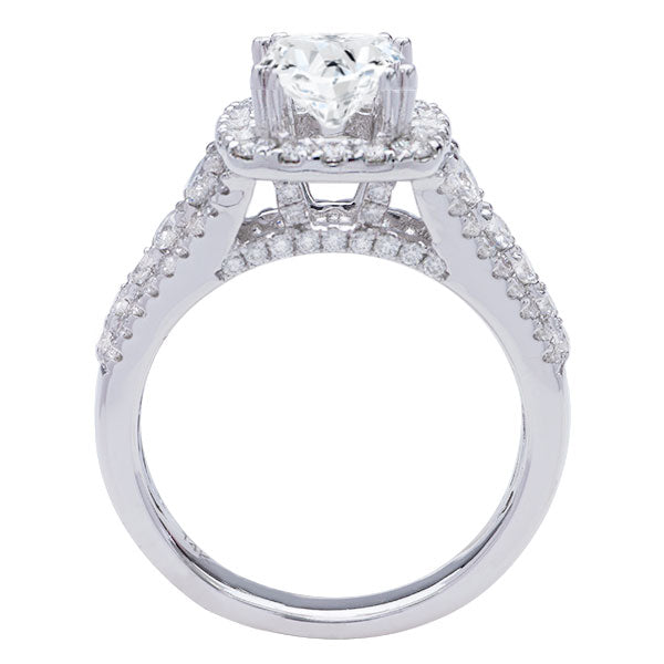Ally Halo Diamond Engagement Ring; 0.90 ctw