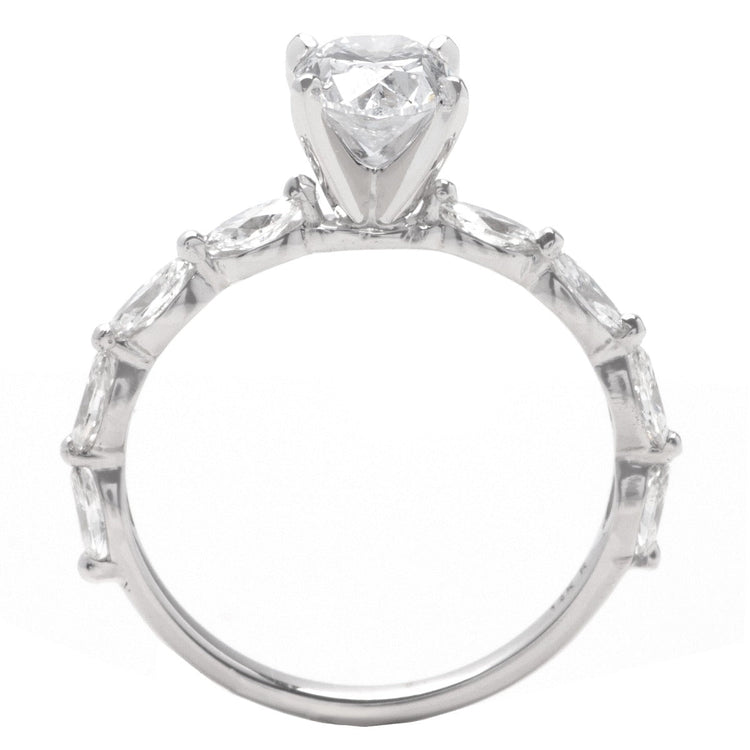 14K WG Marquise Diamond Ring; 0.70 CTW