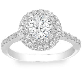Amelia Double Halo Diamond Engagement Ring; 0.30 ctw
