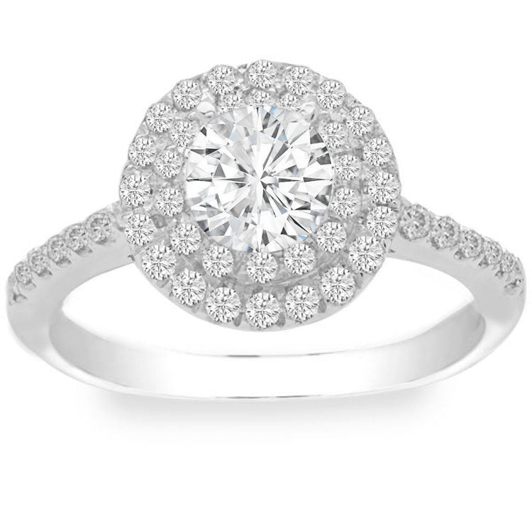 Amelia Double Halo Diamond Engagement Ring; 0.30 ctw