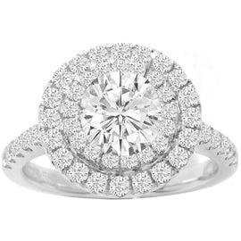 Ellena Double Halo Diamond Engagement Ring; 1.52ctw