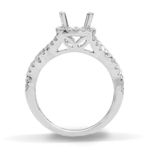 Maya Intertwined Halo Engagement Ring; 1.44 ctw