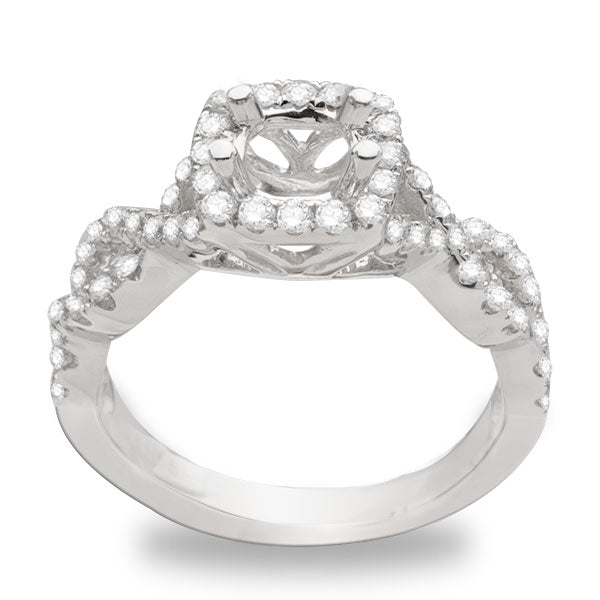 Maya Intertwined Halo Engagement Ring; 1.44 ctw