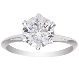 Classic 6 Prong Solitaire Mounting 14K White Gold